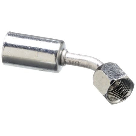 Gates Female SAE 45 degrees Flare Swivel, 45 degrees Bent Tube, Aluminum 733200225